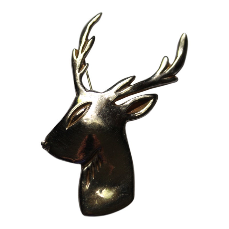 Vintage Kandell Marcus Reindeer Brosche 1940S Versilberte Hirsch Brosche von CollectionsbyAnn