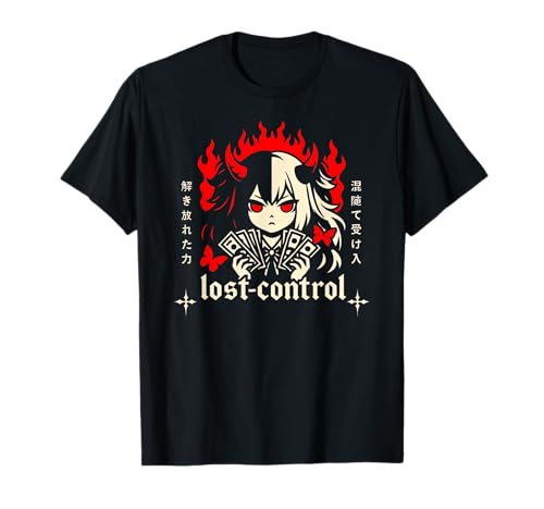 Anime Japanisch Lost Control Kanji Japan Jungen Mädchen T-Shirt von CollectiveJapan