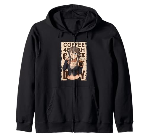Japanisches Anime Mädchen Eiskaffee Japan Waifu Kawaii Frauen Kapuzenjacke von CollectiveJapan