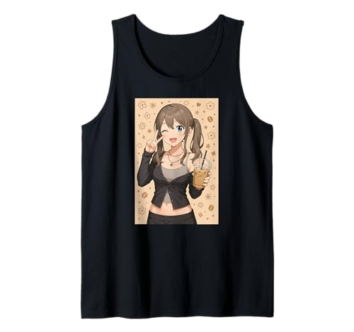 Japanisches Anime Mädchen Eiskaffee Japan Waifu Kawaii Frauen Tank Top von CollectiveJapan