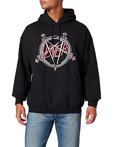 Collectors Mine Herren Sweatshirt Slayer-Pentagram, Gr. 50 (L), Schwarz (Schwarz) von Slayer