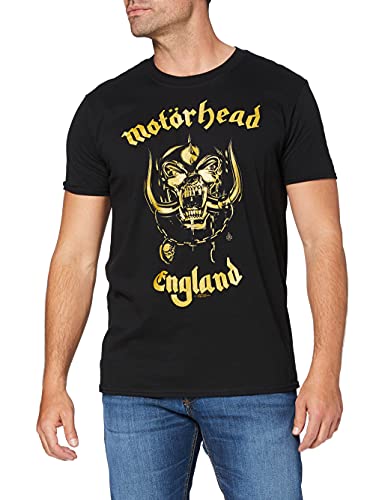 Collectors Mine Herren T-Shirt Motörhead-England Classic Gold, Gr. 50 (L), Schwarz (Schwarz) von Motorhead