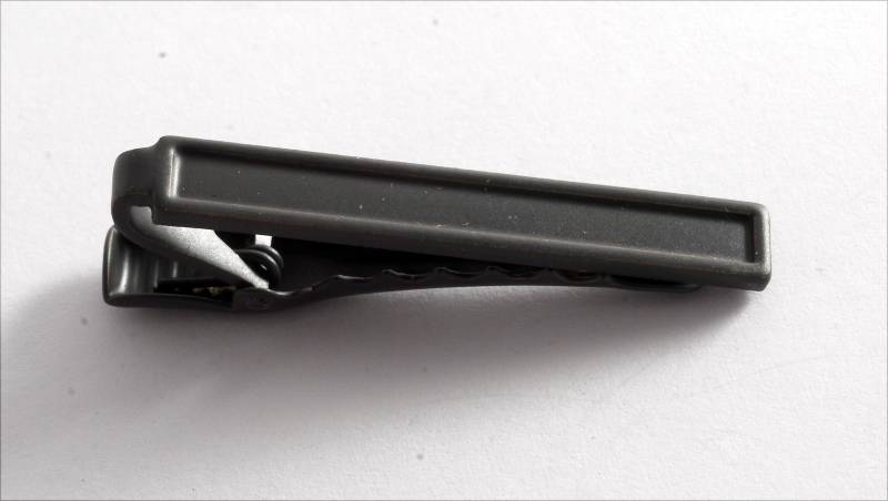 Jahrgang 1970 Pulverbeschichtet Grau Lackiert Emaille Krawattennadel Tieclip Ungetragen von CollectorsUtopia