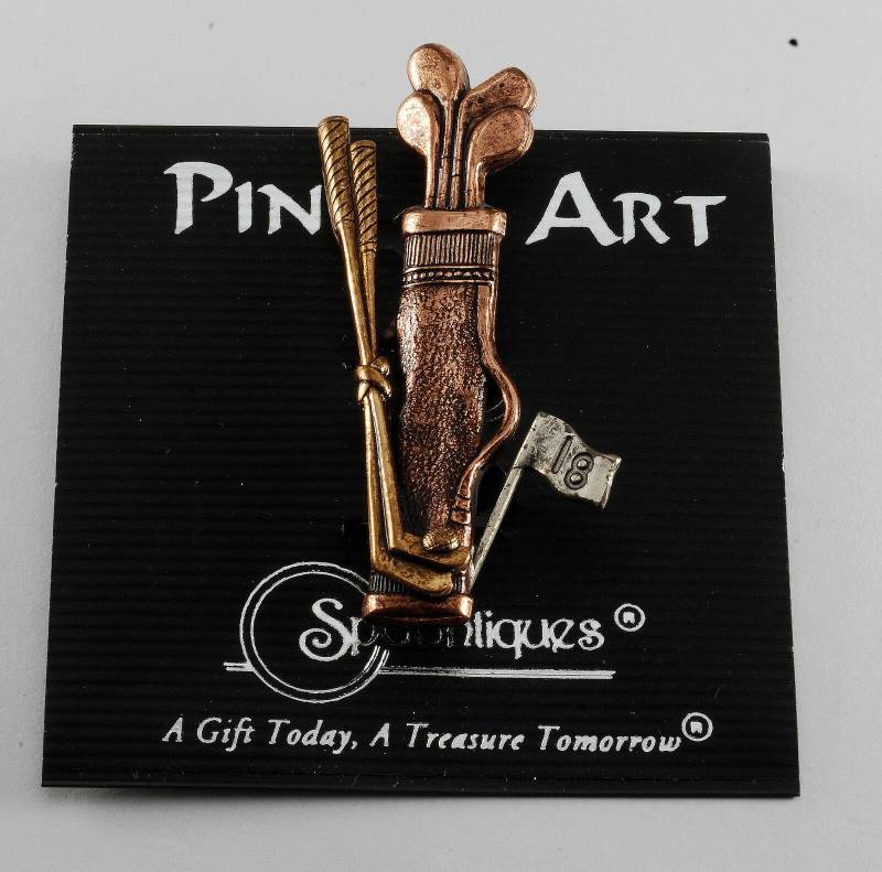 Pin Art Golf Clubs Und Tasche 18. Loch Made in Usa Von Spoonitques Neu Auf Karte von CollectorsUtopia