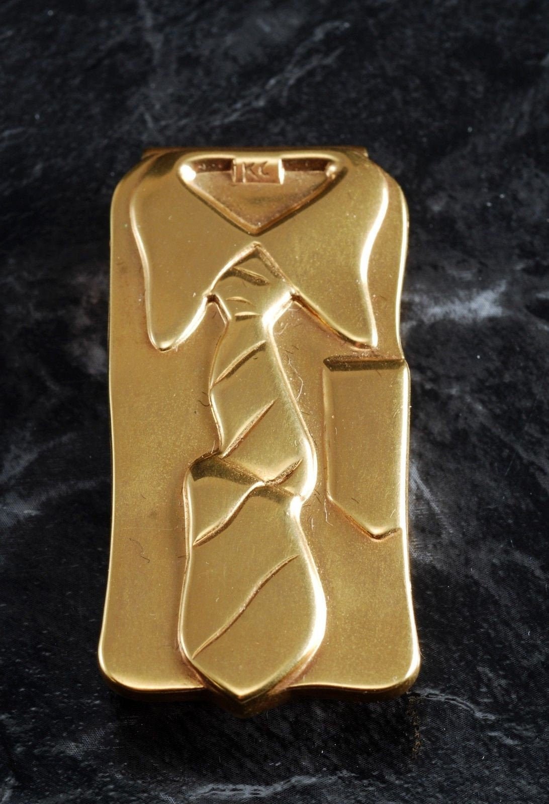 Shirt & Tie Gold Ton Metall Geld Clip W Fall Nwot von CollectorsUtopia