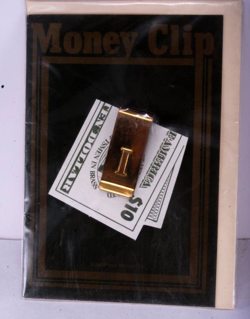 Vintage Massivem Messing Buchstabe "I" Geld-Clip B Karte Noc Hergestellt in England von CollectorsUtopia