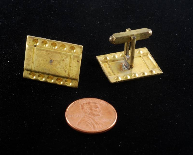 Vintage Messing Noppen Herren Manschettenknöpfe Paar Herrenschmuck New Old Stock von CollectorsUtopia