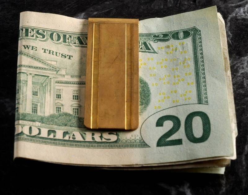 Vintage Sammlerstück Antikes Massives Messing Geldspange Geätztes Design Nos von CollectorsUtopia