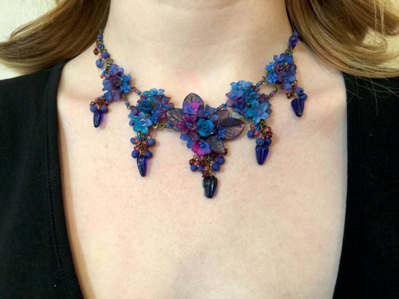 Atemberaubende Statement-Kette in Twighlight, Handbeaded Von Designerin Colleen Toland von ColleenToland