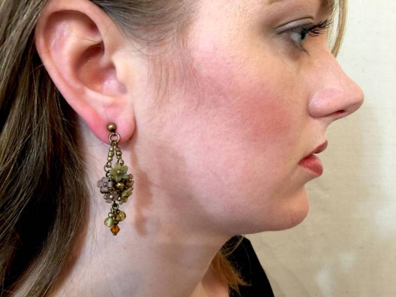 Blumen Gold Ohrringe Von Vintage Style Schmuck Designer Colleen Toland von ColleenToland