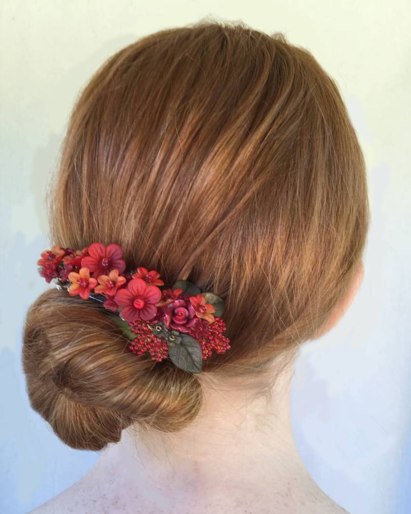 Feuerrote Haarspange Handgemacht Von Colleen Toland von ColleenToland