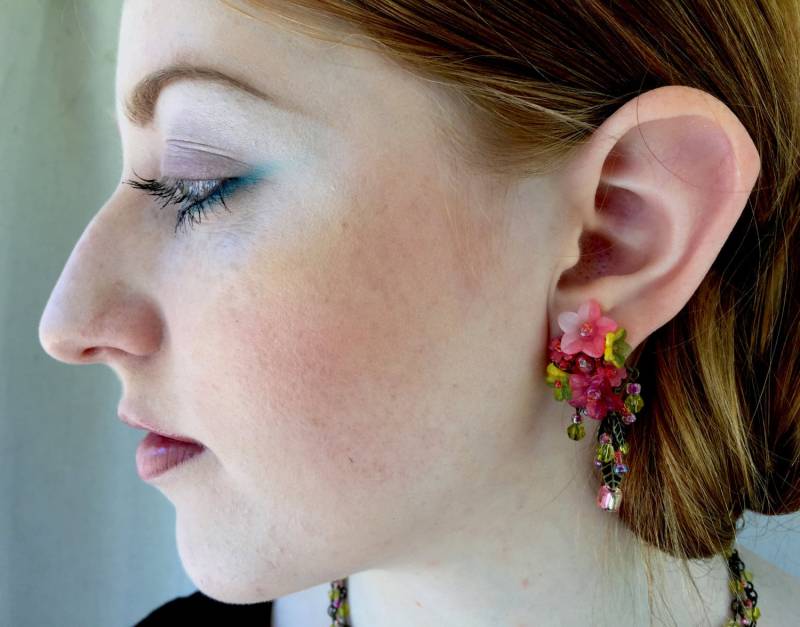 Pink Spice Dangle Ohrringe Hand Perlen Von Designerin Colleen Toland von ColleenToland