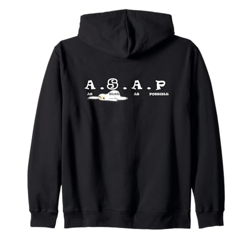 ASAP As Faultier As Possible Matching BFF Girl Twin Art On Back Kapuzenjacke ASAP As Faultier As Possible Matching BFF Girl Twin Art On Back Kapuzenjacke von College High School Teen Slang Teencode Zer Alpha
