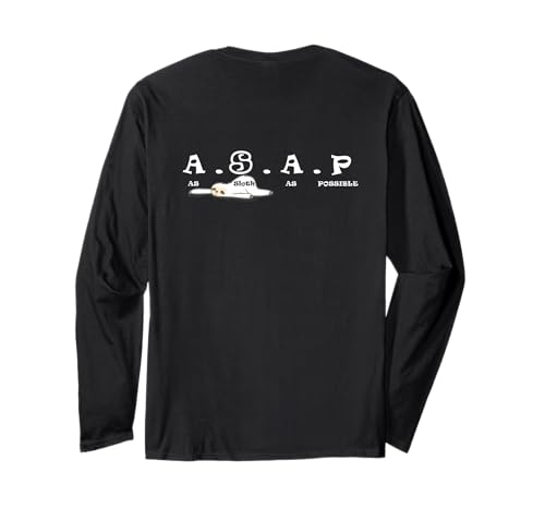 ASAP As Faultier As Possible Matching BFF Girl Twin Art On Back Langarmshirt von College High School Teen Slang Teencode Zer Alpha