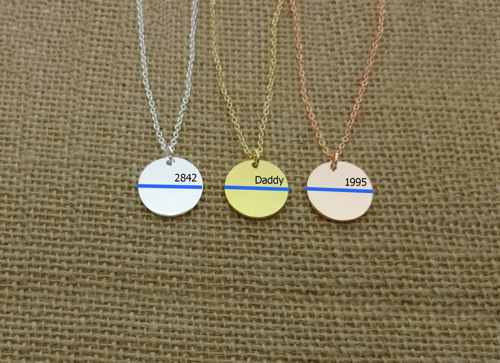 Dünne Blaue Linie Schmuck, Polizei Frau Halskette, Polizist Geschenke, Abzeichen Nummer Stellvertretende Halskette von CollegeThings