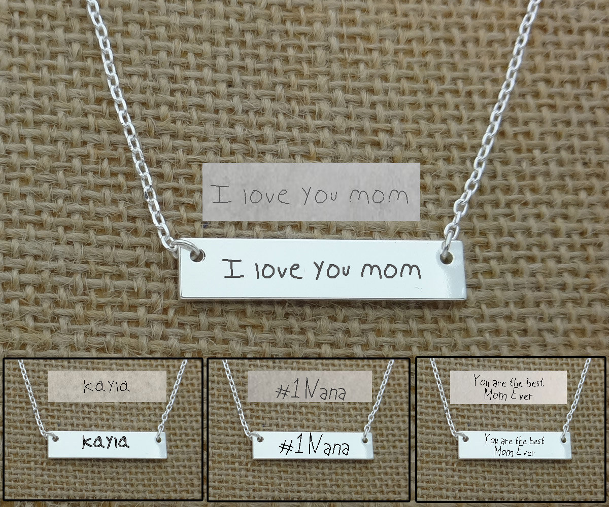 Handgeflochtene Barrenkette, Deine Handschrift Halskette, Kettenanhänger Feministisch von CollegeThings