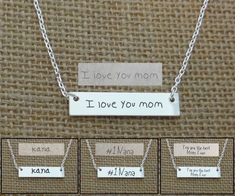 Handgeflochtene Barrenkette, Deine Handschrift Halskette, Kettenanhänger Feministisch von CollegeThings