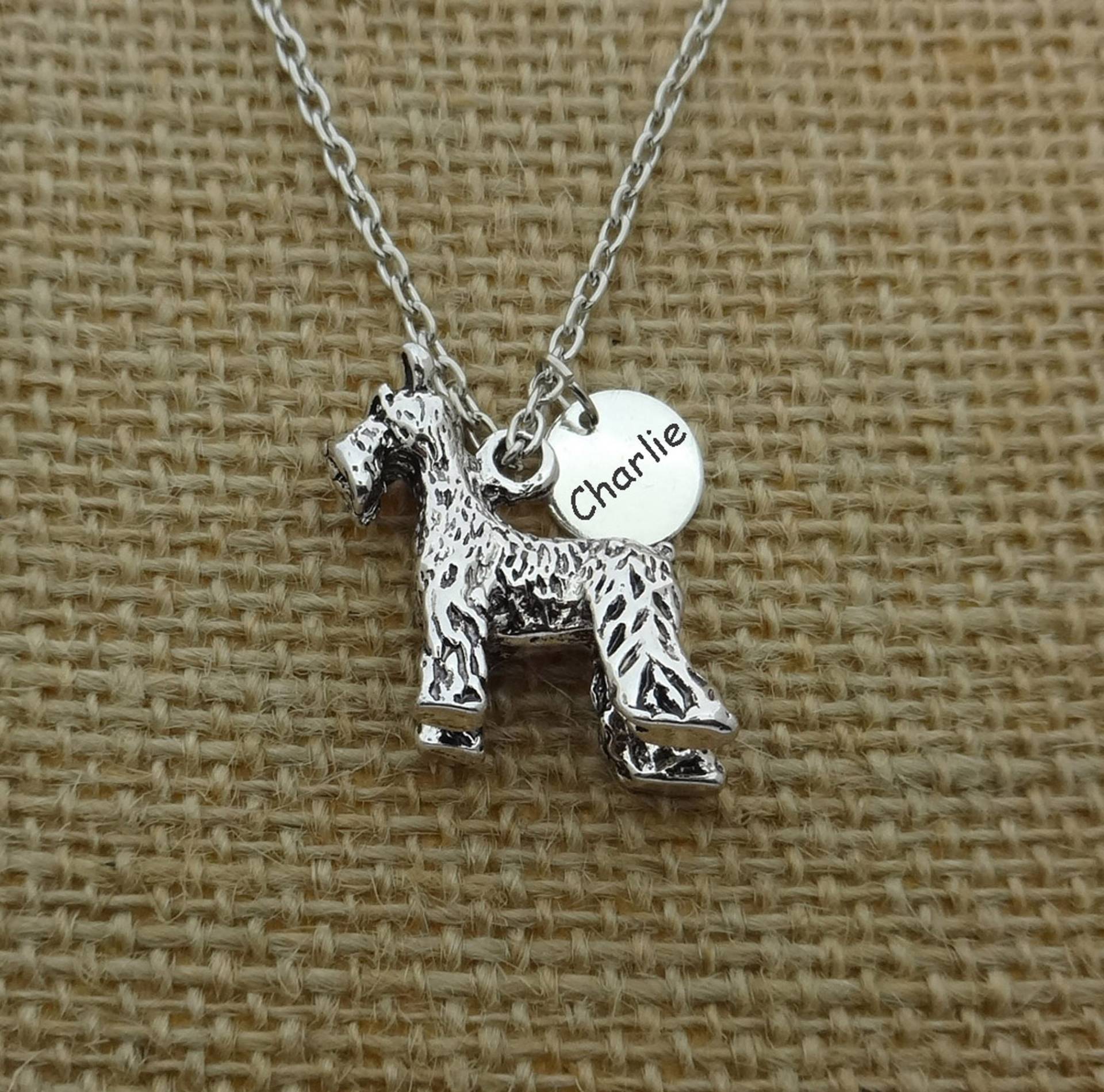 Schnauzer Hundekette, 3D Halskette, Personalisierte Hundeliebhaber Geschenke, Hunde Charm Halskette Schmuck von CollegeThings