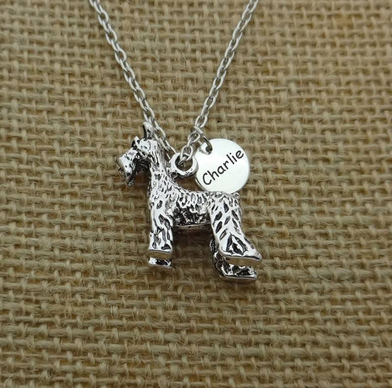 Schnauzer Hundekette, 3D Halskette, Personalisierte Hundeliebhaber Geschenke, Hunde Charm Halskette Schmuck von CollegeThings