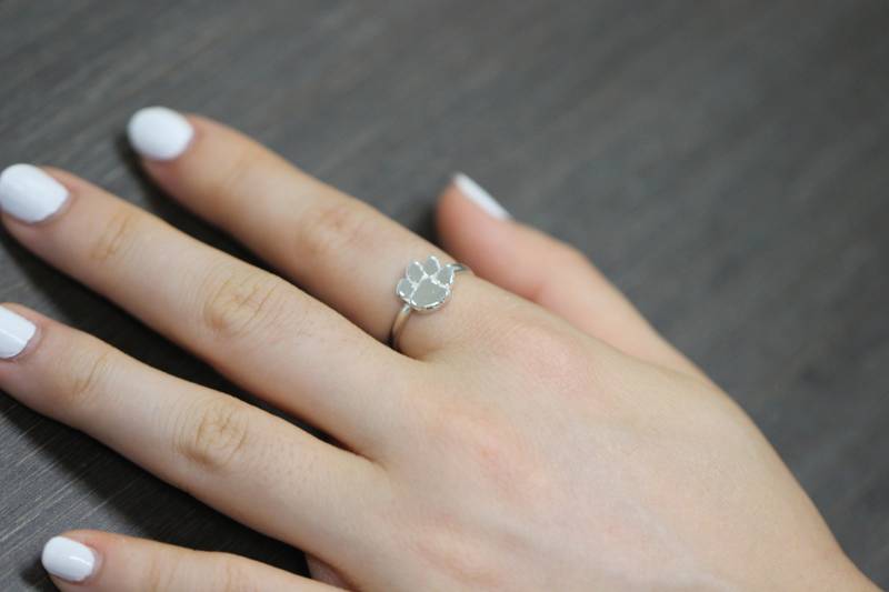 Clemson Paw Inspiriert Pfotenring Reiner 925 Silber Zierlicher Clemson Paw Inspiriert Pfotenring Reiner 925 Silber Zierlicher von CollegiateCoutureCo