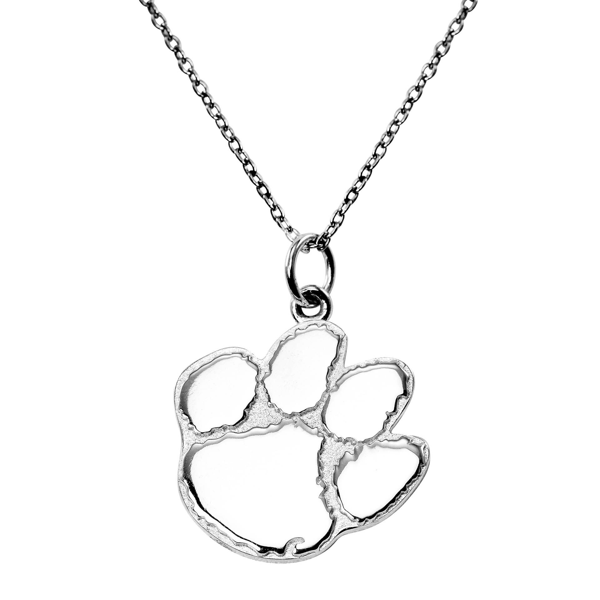 sterling Silber Pfotenabdruck Halskette, Anhänger, Schmuck, Tiger Pfote Halskette sterling Silber Pfotenabdruck Halskette, Anhänger, Schmuck, Tiger Pfote Halskette von CollegiateCoutureCo