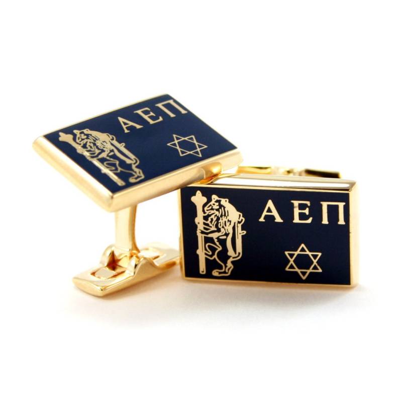 Alpha Epsilon Pi Brüderlichkeit Manschettenknöpfe | Vergoldet/Geschenke Abschluss College Einleitung von CollegiateStandard