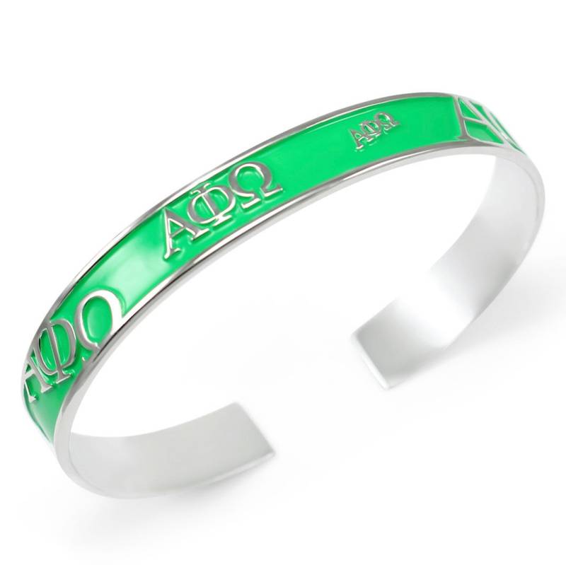 Alpha Phi Omega Armreif | Grün // Αφω Co-Ed Fraternity Accessoires Armbänder von CollegiateStandard
