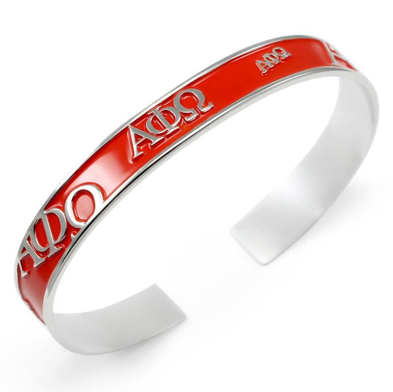 Alpha Phi Omega Armreif | Rot // Akq Co-Ed Bruderschaft Zubehör Brüderlichkeit Armbänder Manschette Armreifen Geschenke Für Sie Greek Merch von CollegiateStandard