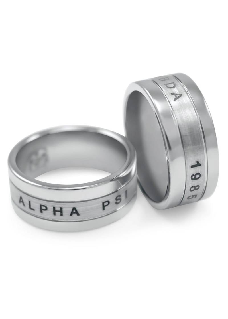 Alpha Psi Lambda Co Ed Fraternity Tungsten Ringe/Verlobungsringe Herrenringe Für Männer von CollegiateStandard