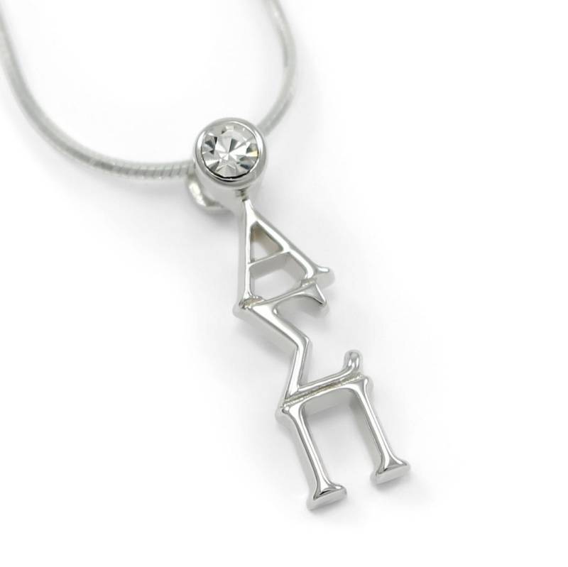 Alpha Sigma Pi Sterlingsilber Lavaliere Mit Klarem Cz Kristall 100% Sororitätsschmuck/Sororitätsgeschenke von CollegiateStandard