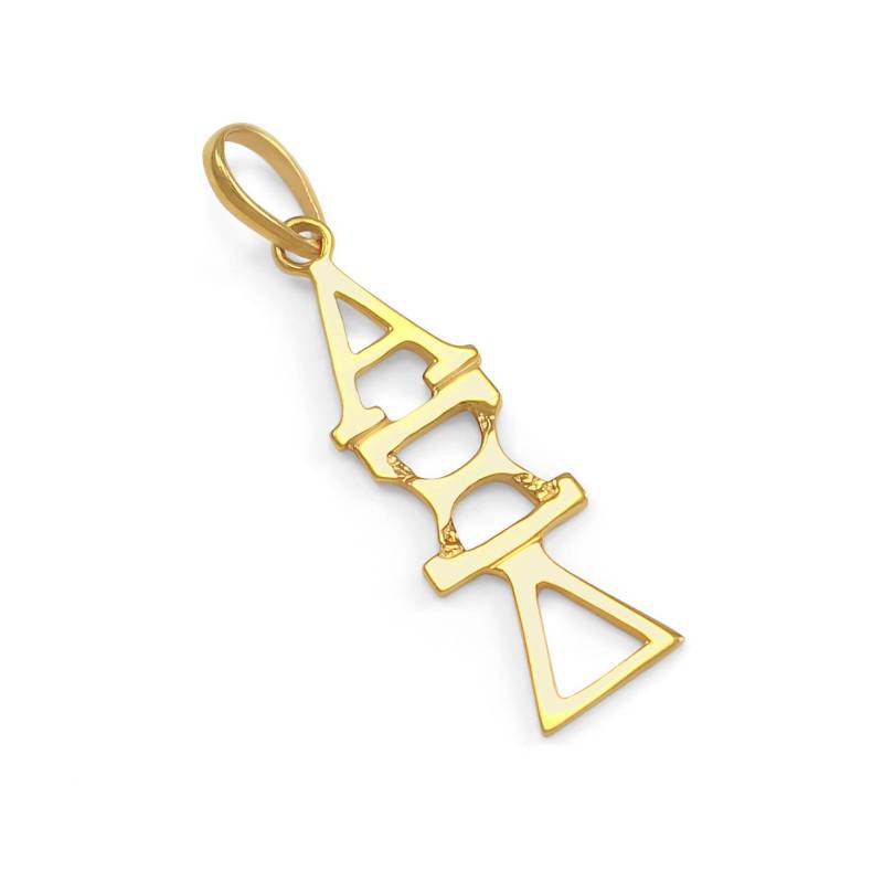 Alpha Slip Delta 14K Solid Gold Anhänger/Αξδ Sorority Schmuck Geschenke Halskette Echtes Groß Und Klein von CollegiateStandard