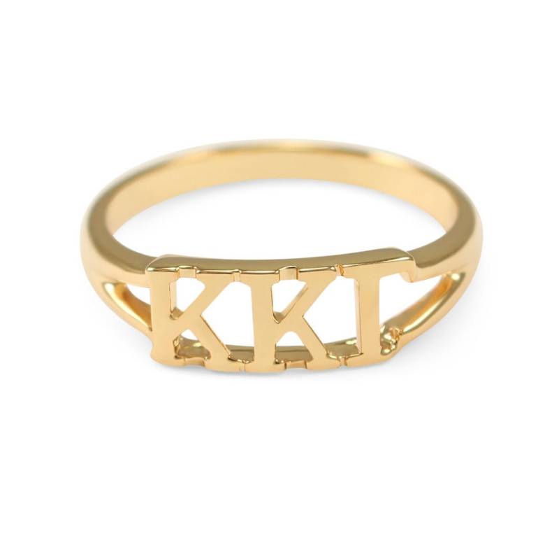 Kappa Sunshine Ring Vergoldet // Sterlingsilber Sorority Schmuck Geschenke Für Sie Gift Guide Merchandise von CollegiateStandard