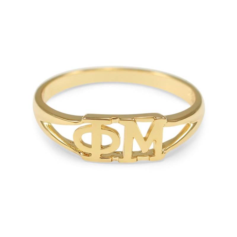 Phi Mu Sunshine Ring // Sterling Silber Schwesternschaft Schmuck Geschenke Abschlussfeier von CollegiateStandard