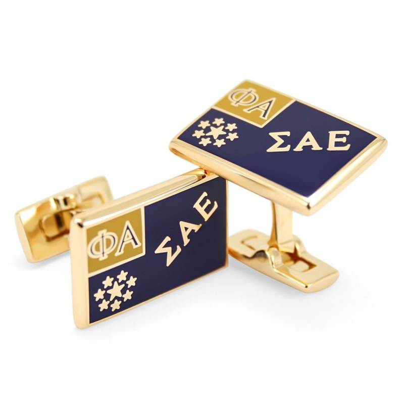 Sigma Alpha Epsilon Manschettenknöpfe | Vergoldet/Σαε Bruderschaft Geschenke Für Ihn College Mens Fashion Griechisch von CollegiateStandard