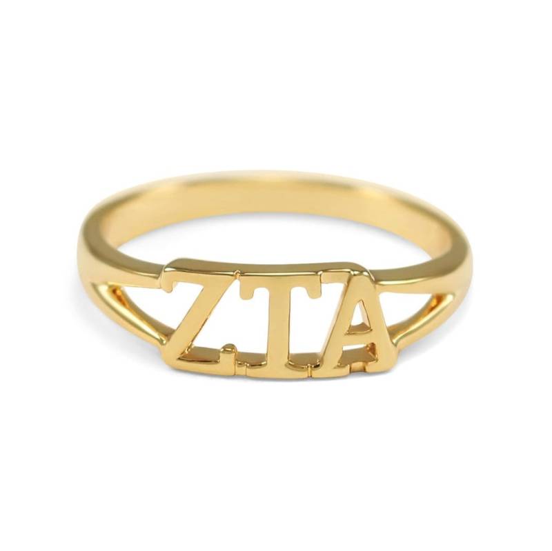 Zeta Tau Alpha Sunshine Ring Vergoldet //Zta Sterling Silber Unikat Schmuck // von CollegiateStandard