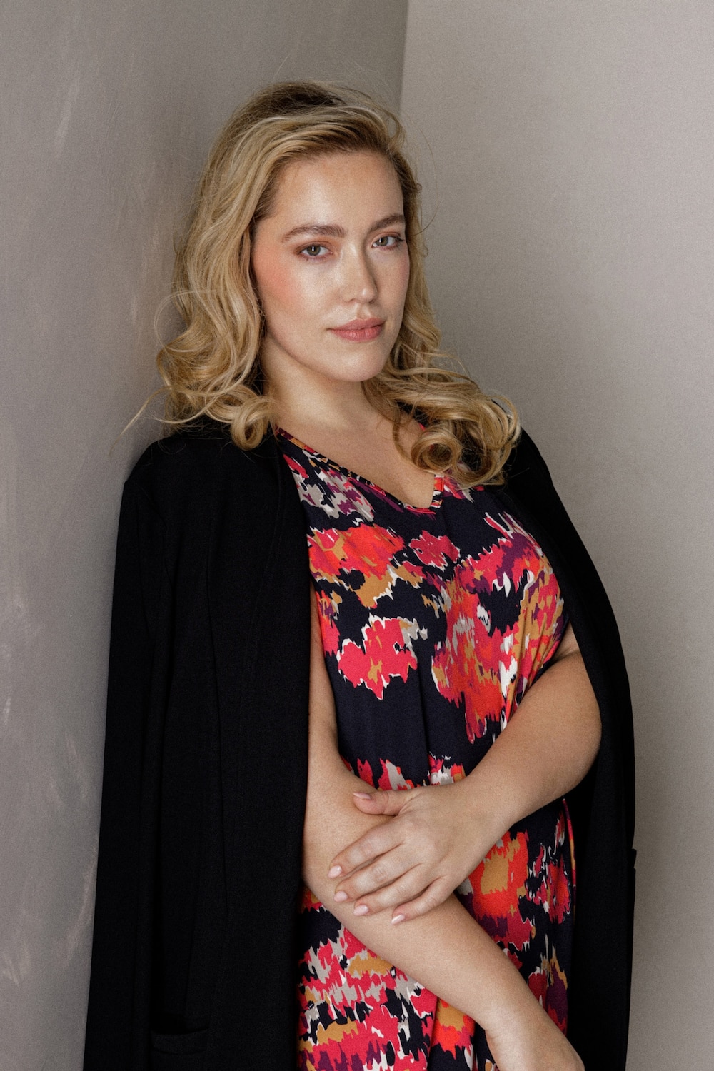 Große Größen Blazer Natas, Damen, schwarz, Größe: 52, Nylon/Viskose, Happy Size DE Women von Colletta