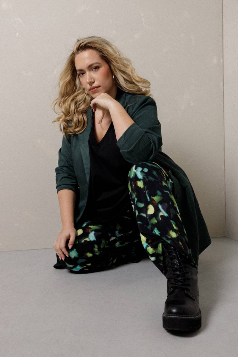 Große Größen Blazer Nine, Damen, türkis, Größe: 50, Polyester, Happy Size DE Women von Colletta