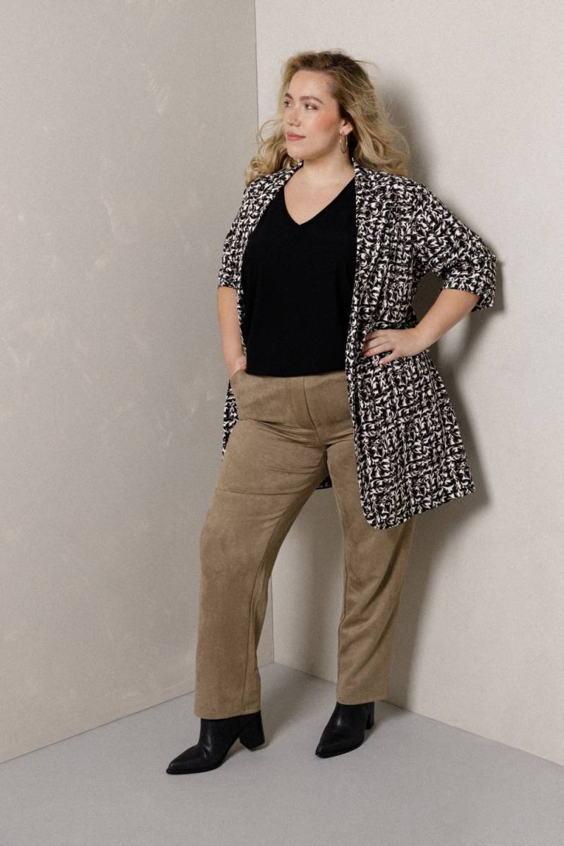 Große Größen Blazer Nora, Damen, schwarz, Größe: 52, Synthetische Fasern/Elasthan, Happy Size DE Women von Colletta