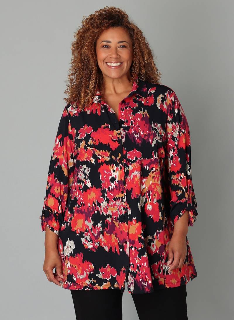 Große Größen Bluse Neeltje, Damen, rot, Größe: 46, Polyester, Happy Size DE Women von Colletta