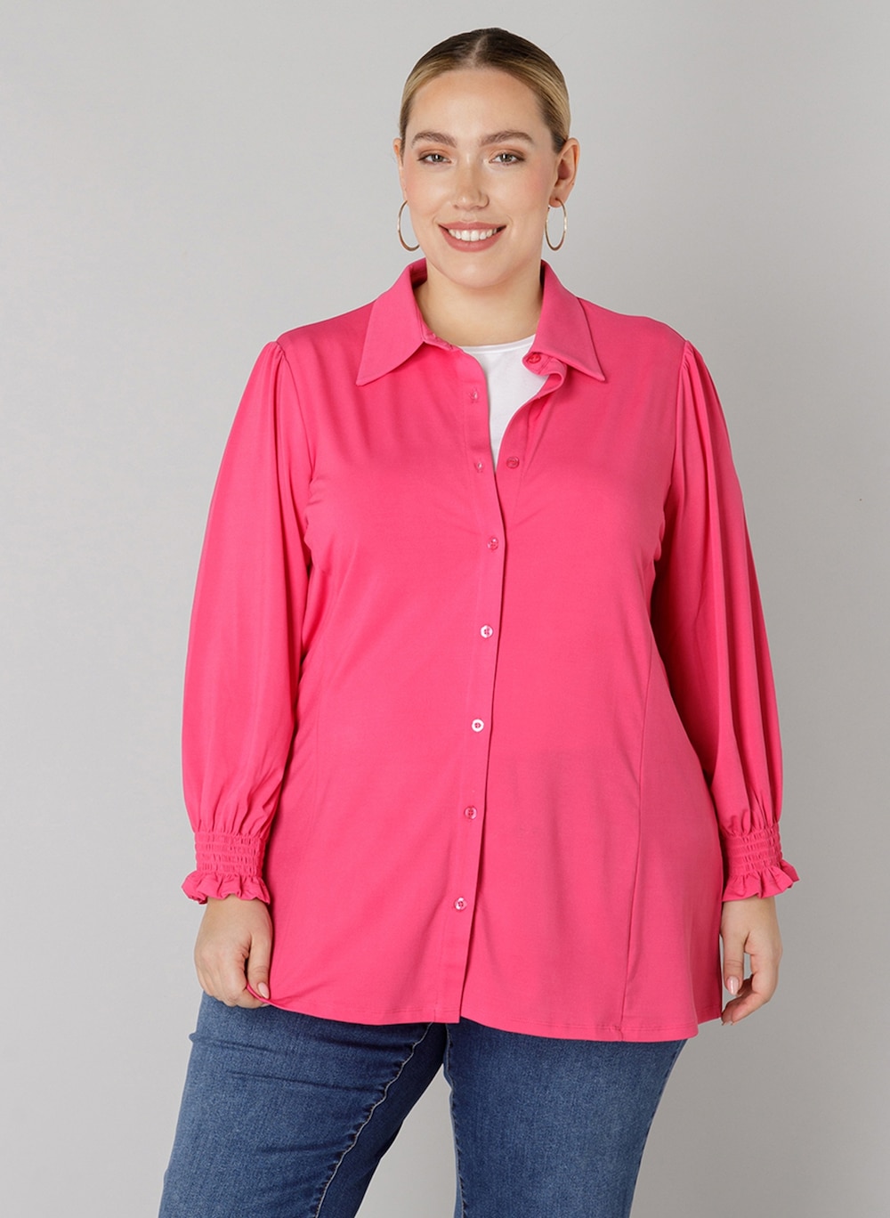 Große Größen Bluse Odil, Damen, rosa, Größe: 44, Polyester, Happy Size DE Women von Colletta