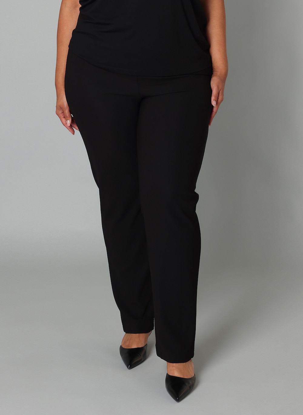 Große Größen Hose Nadia, Damen, schwarz, Größe: 50, Nylon/Viskose, Happy Size DE Women von Colletta