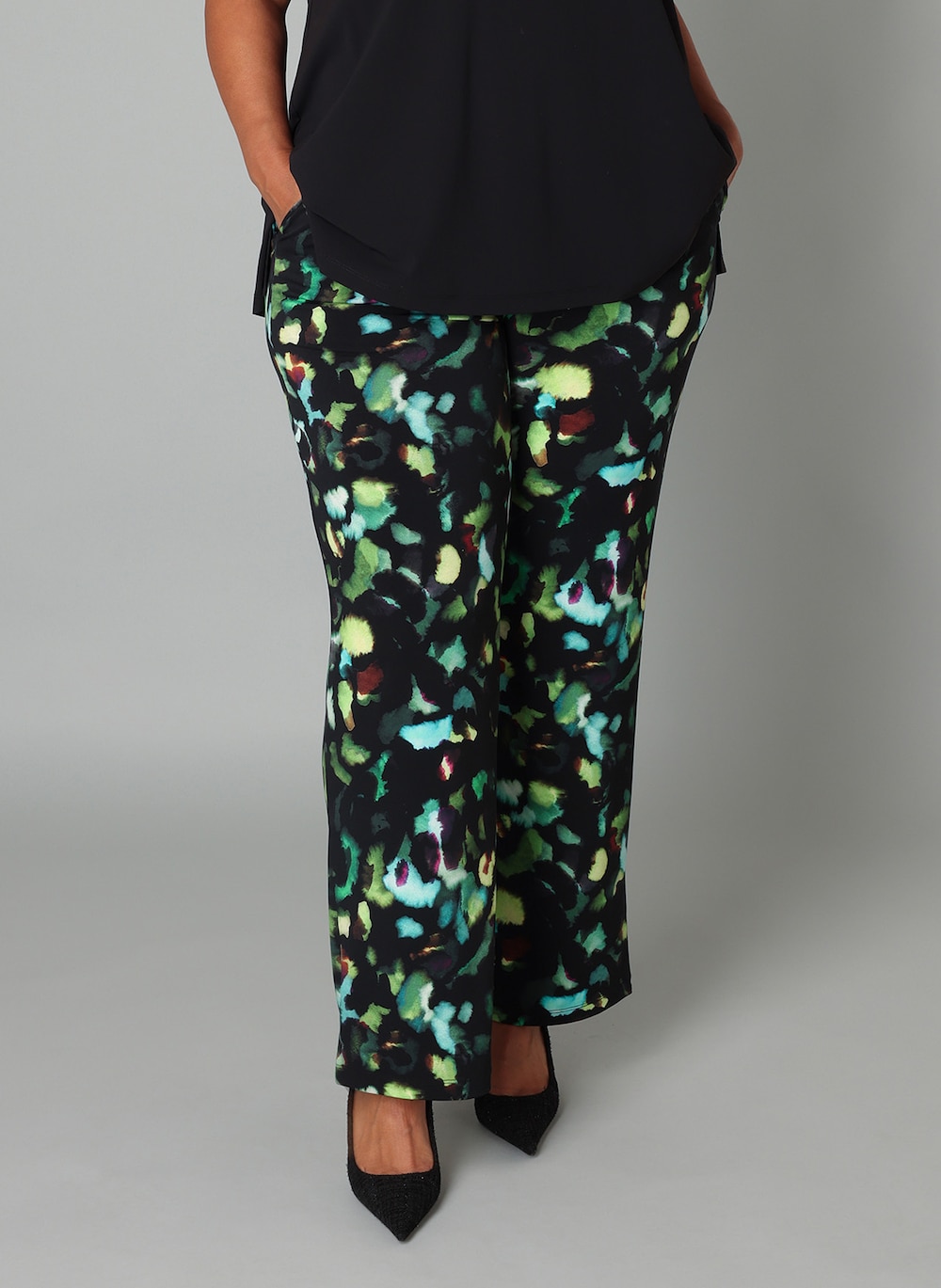 Große Größen Hose Norah, Damen, türkis, Größe: 50, Polyester, Happy Size DE Women von Colletta