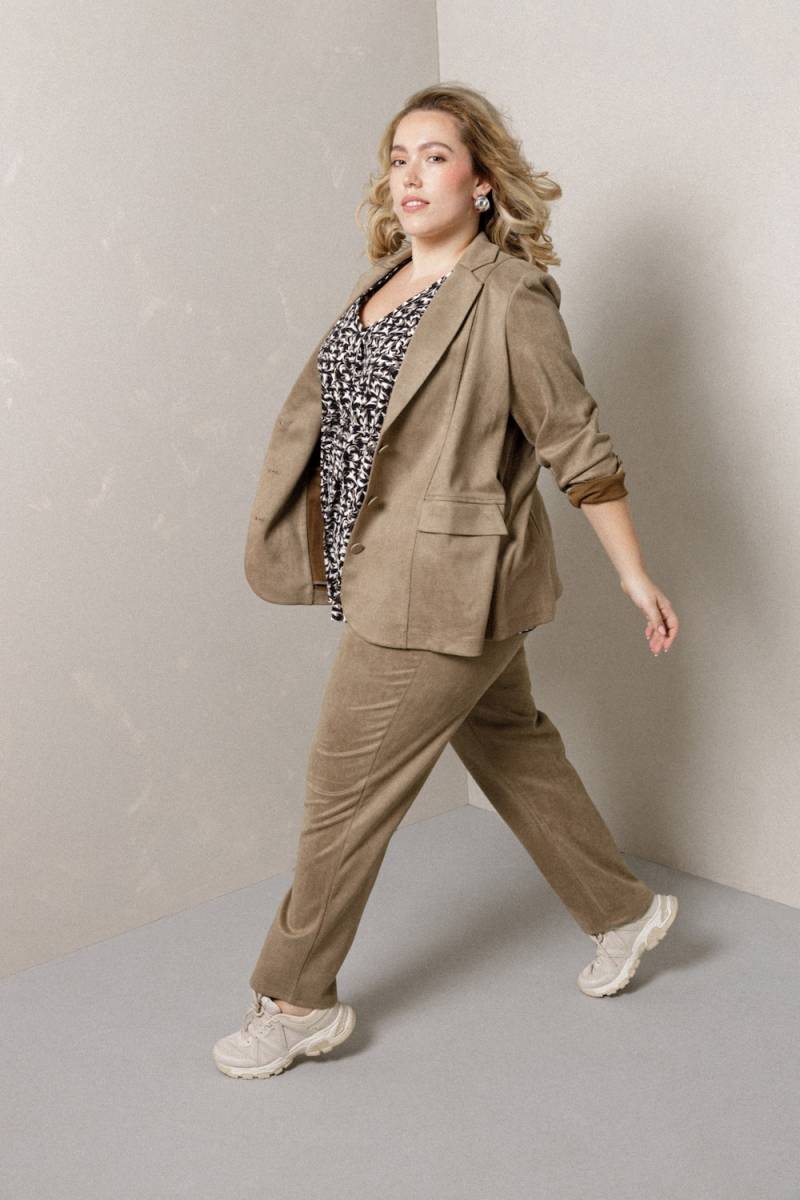 Große Größen Hose Nore, Damen, braun, Größe: 54, Polyester, Happy Size DE Women von Colletta