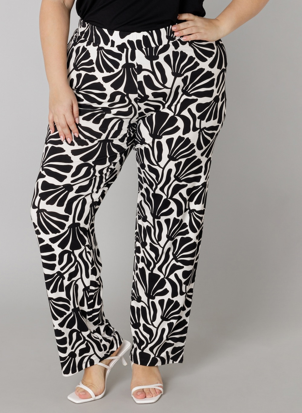 Große Größen Hose Oona, Damen, schwarz, Größe: 44, Viskose/Nylon, Happy Size DE Women von Colletta