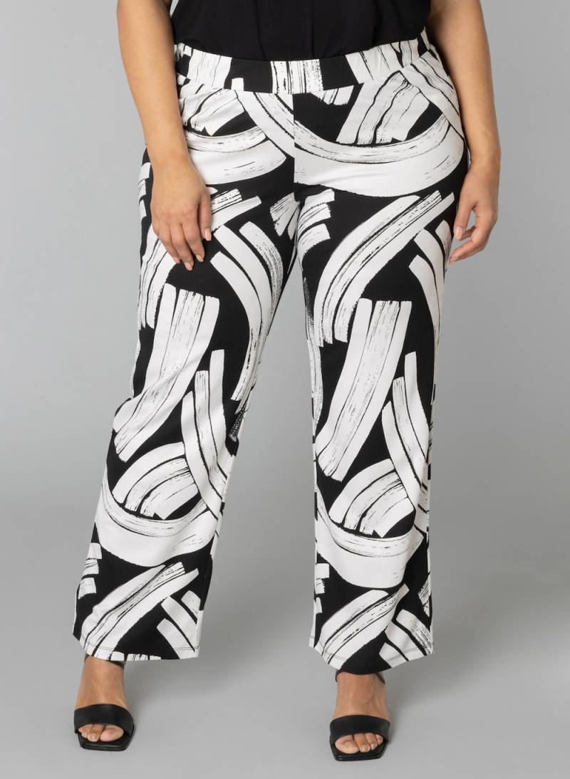 Große Größen Hose Pia, Damen, schwarz, Größe: 44, Viskose/Synthetische Fasern, Happy Size DE Women von Colletta