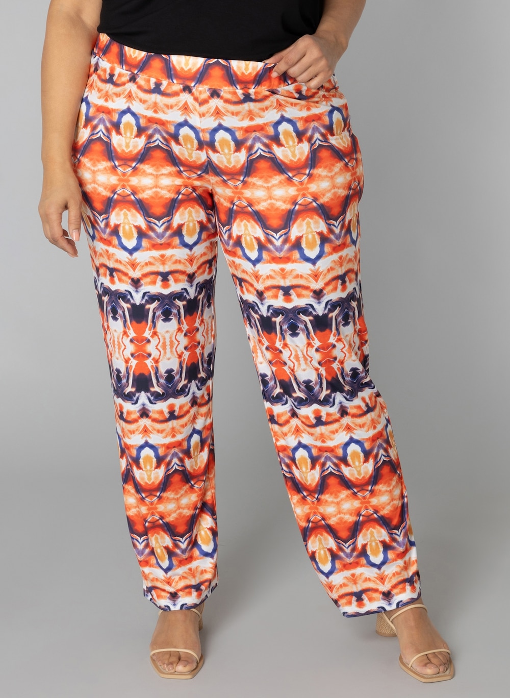 Große Größen Hose Pippa, Damen, rot, Größe: 50, Polyester, Happy Size DE Women von Colletta