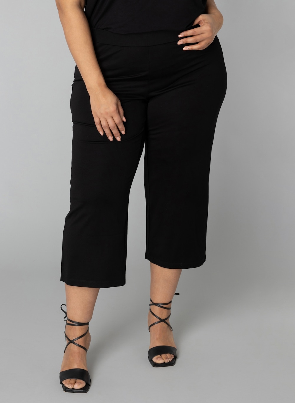 Große Größen Hose Poppi, Damen, schwarz, Größe: 58, Viskose/Synthetische Fasern, Happy Size DE Women von Colletta