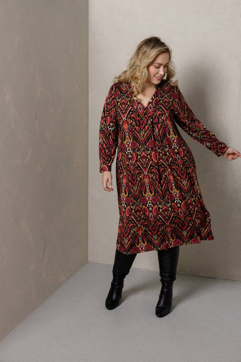 Große Größen Kleid Ninte, Damen, rot, Größe: 54, Viskose/Nylon, Happy Size DE Women von Colletta