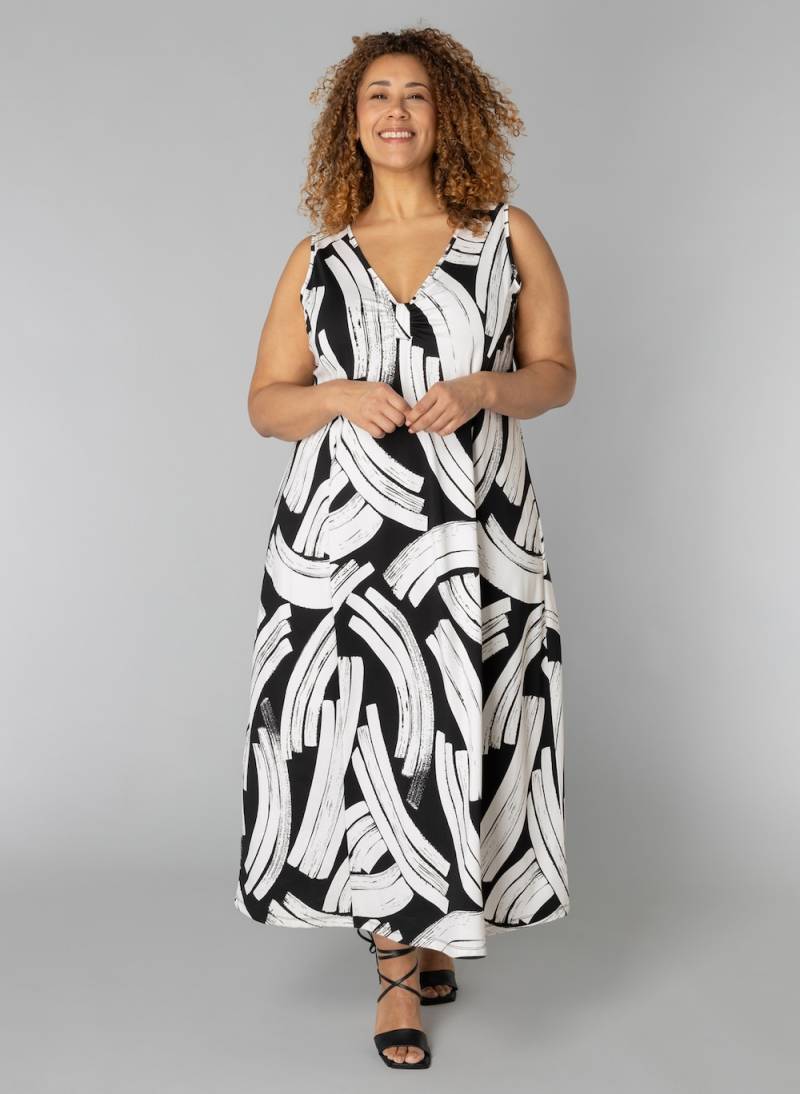 Große Größen Kleid Pauline, Damen, schwarz, Größe: 46, Viskose/Synthetische Fasern, Happy Size DE Women von Colletta