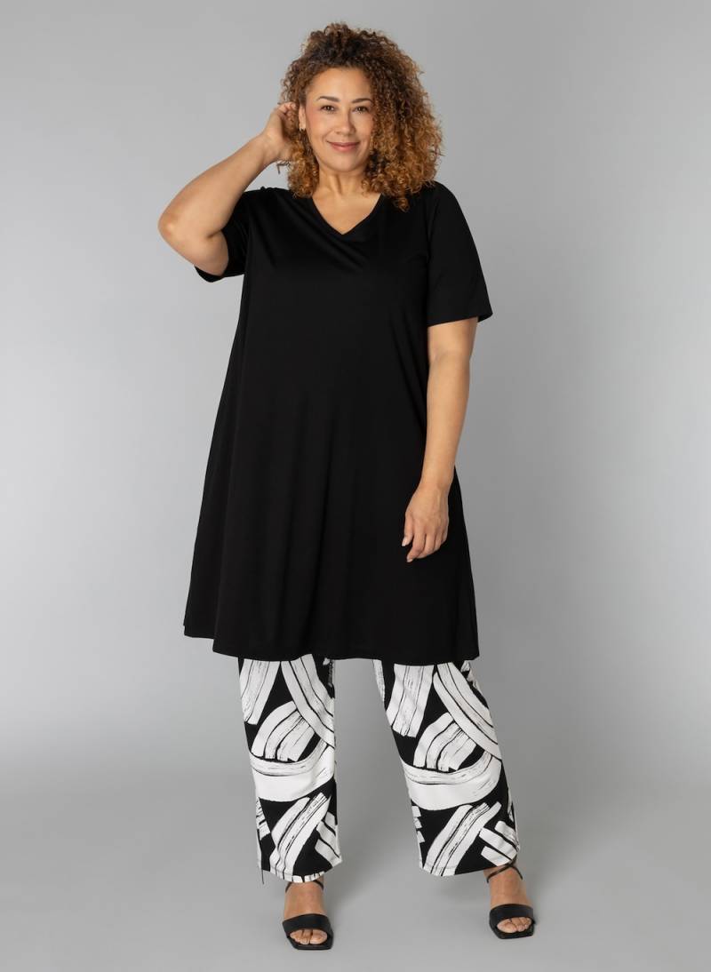 Große Größen Kleid Pleunie, Damen, schwarz, Größe: 44, Viskose/Synthetische Fasern, Happy Size DE Women von Colletta